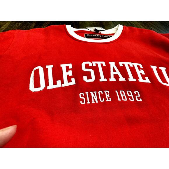 NWT!!! GILBERT HALL "OLE STATE U" Sweatshirt Size XL, Collegiate - Picture 1 of 8